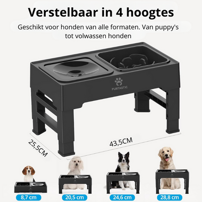 Drink- en Voerbak Hond met standaard - Anti-schok & Anti-lek functie