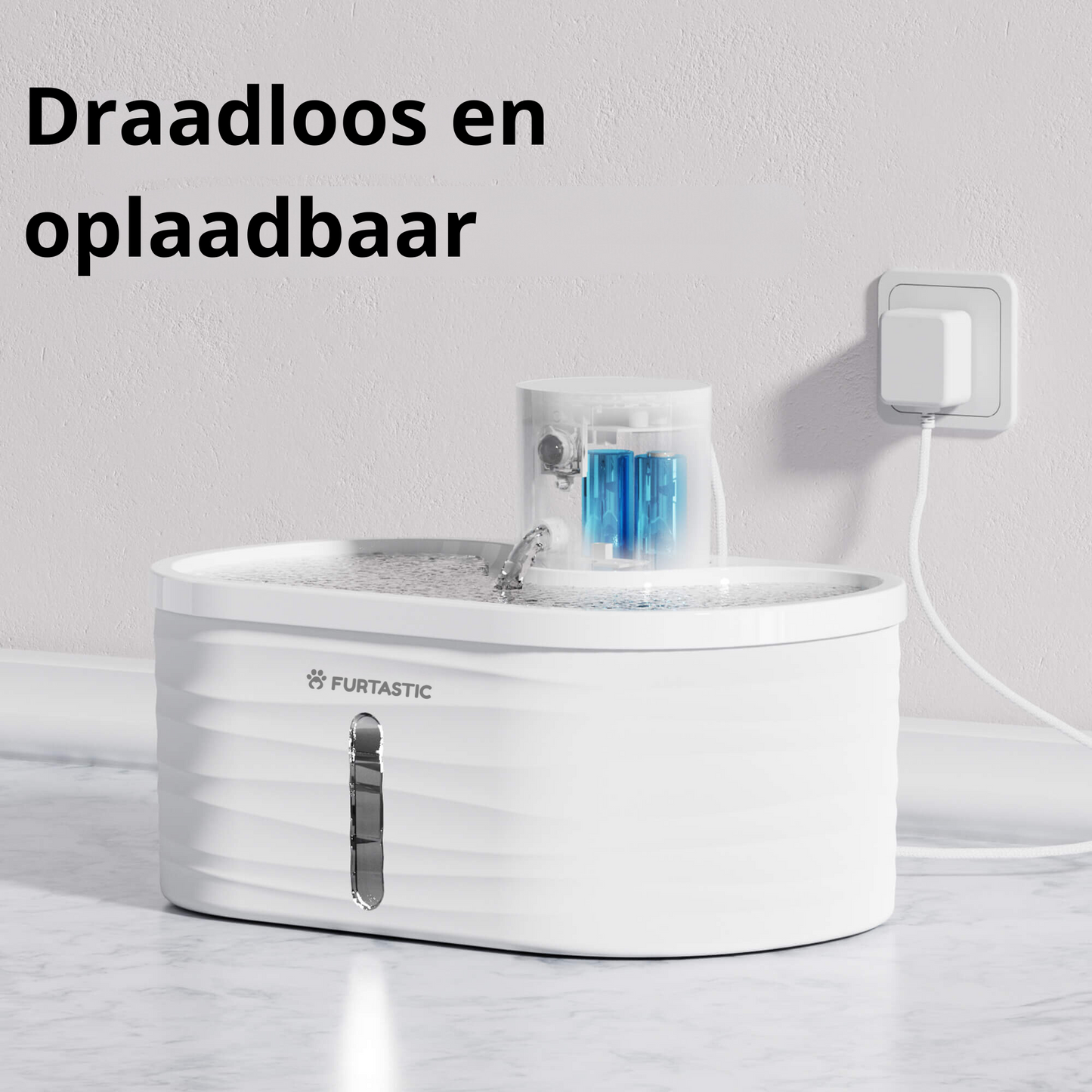 Draadloze Drinkfontein Kat - 2,5L - Met bewegingssensor - Inclusief 3 filters